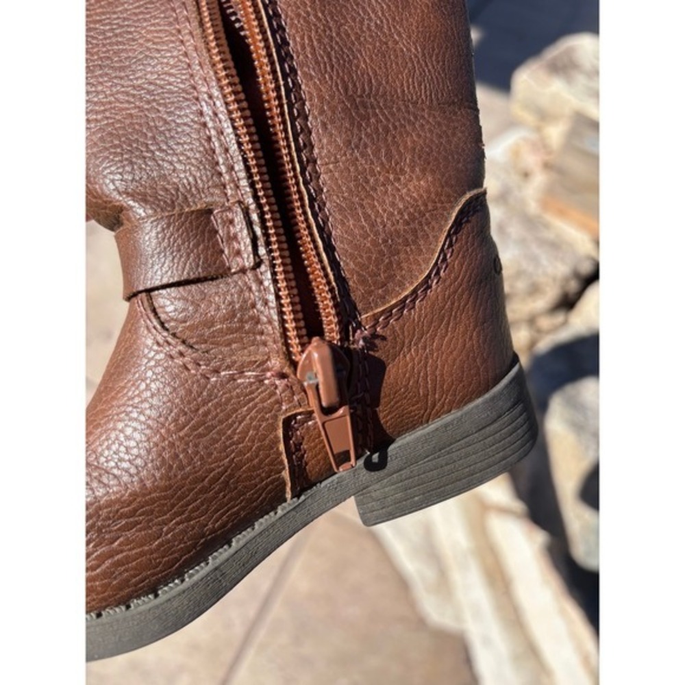 Baby Girl Brown Zip-Up Boots Size 6 Oshkosh B'gosh Size 6 - Picture 7 of 8